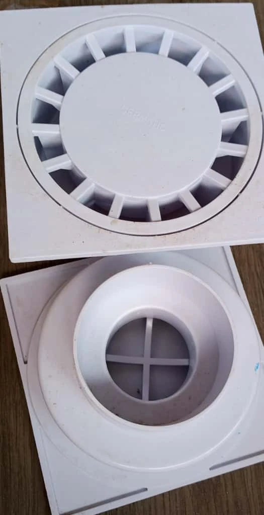 6X4 STRAIGHT FLOOR DRINAGE WHITE